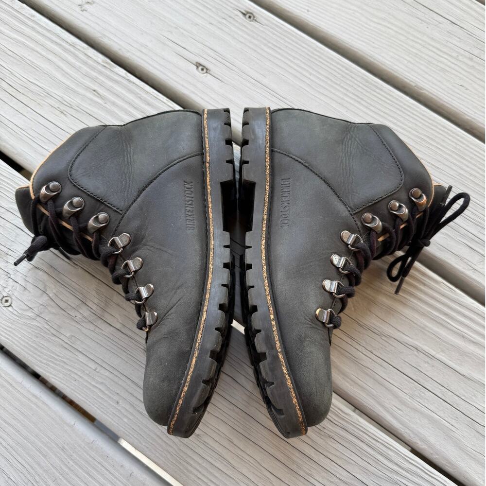 Birkenstock Leather Boots Jackson Nubuk Hiking Gorp Black Gray Size 38 Outdoors - Picture 5 of 10